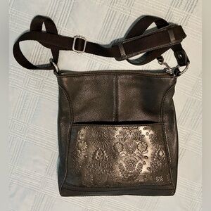 The Sak Black Leather Crossbody Bag